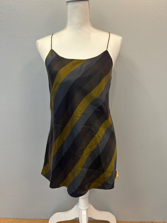 Alexander Wang S Green Silk Stripe
