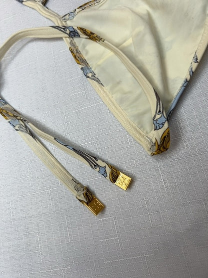 Tory Burch size S bottom XS Top Sand Deco Crane Bikini