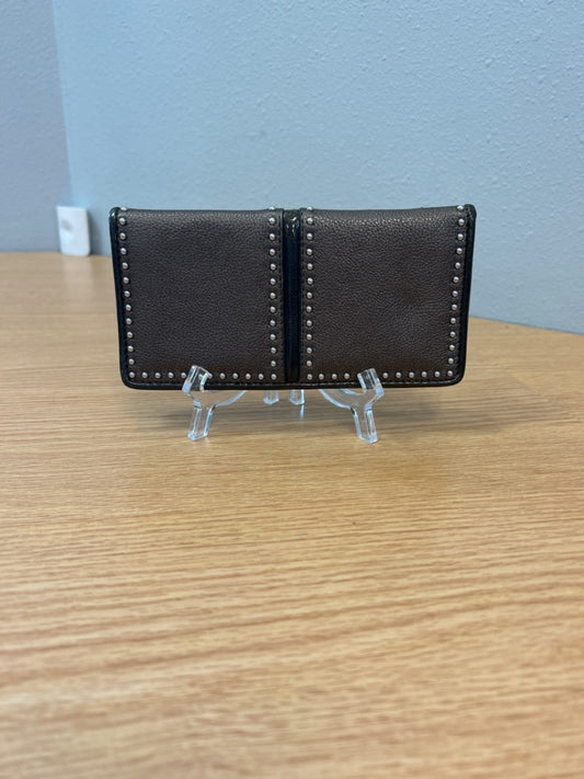 Brighton  Brown Leather/Studs snap close