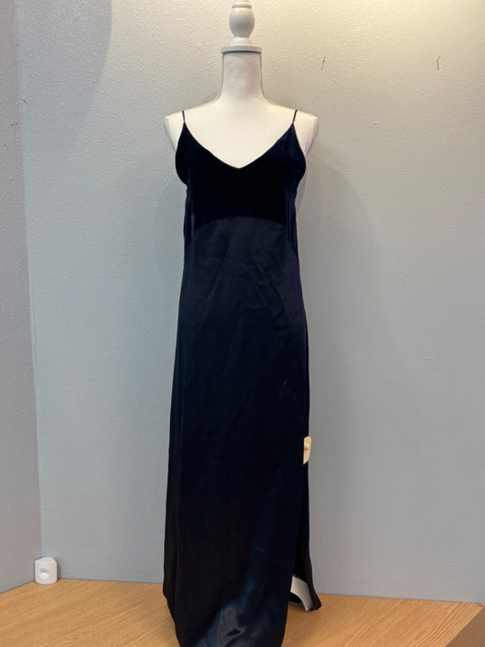 maje 2 black/blue NWT velvet and satin bias cut