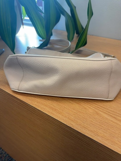 Kate Spade  White Pebble leather large purse w/ crossbody strap