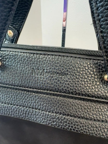 Neiman Marcus  Black nylon/leather mini duffel/tote