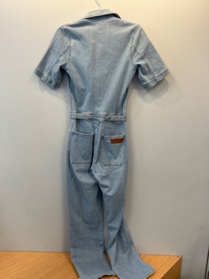 Rivet Utility XS Denim 'Rowdy Denim Jumpsuit' light wash full length zip SS