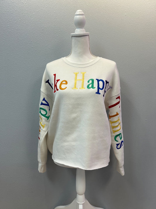 Lake Happy M Cream Embroidered "Lake Happy"