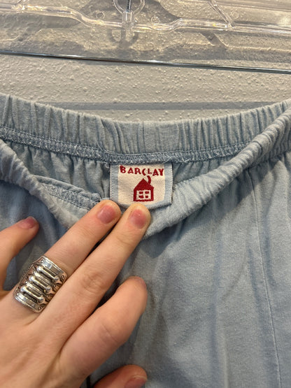 Barclay L Blue Barre w/printed Hems