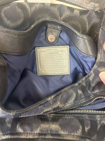 Coach  Blue 2 handle mulitple zip CC bag