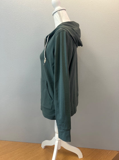 Vuori S Green hooded full zip sweatshirt AS IS (stained)