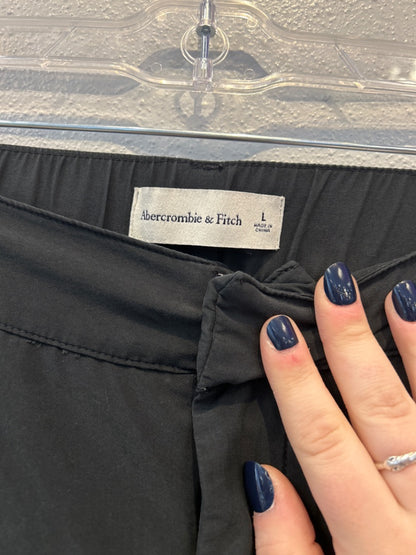Abercrombie & Fitch L Black wide leg trousers