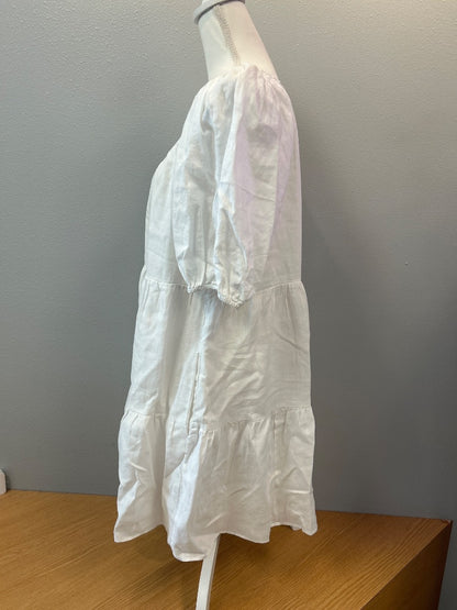 lilly pulitzer 14 White linen puff SS mini w/ eyelet design NWT