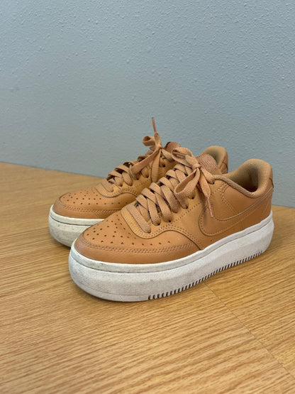 Nike 6.5 Tan leather AF1 w/ WTE sole/laces