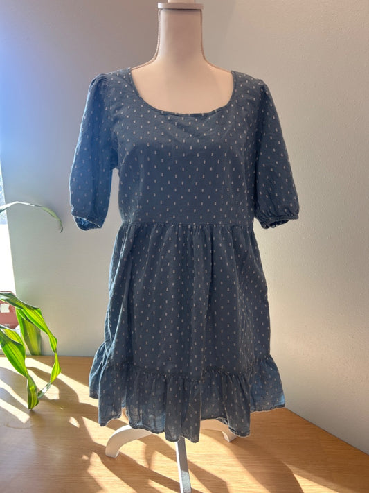 Loft 14 Blue SS mini w/ open back/WTE polka dots
