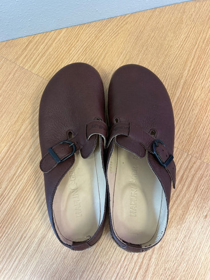 Haflinger 10.5 Brown leather clog w/ cork bottom