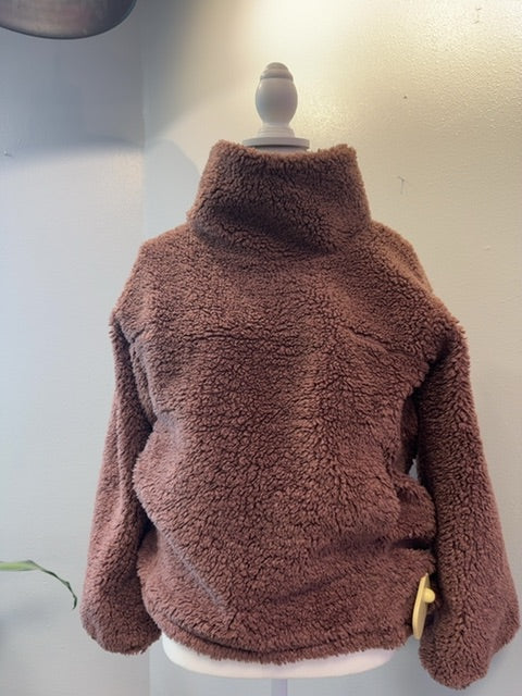 Lululemon M Brown Ls Teddy Hi Neck