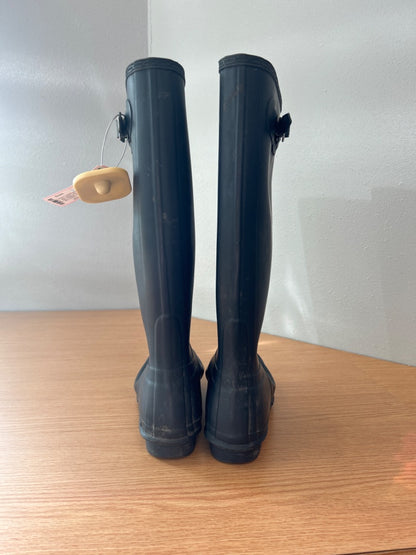 hunter 8/9 Black rubber tall rain boots