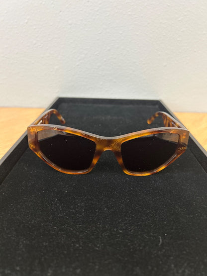 Balenciaga  Brown Logo Cat Eye