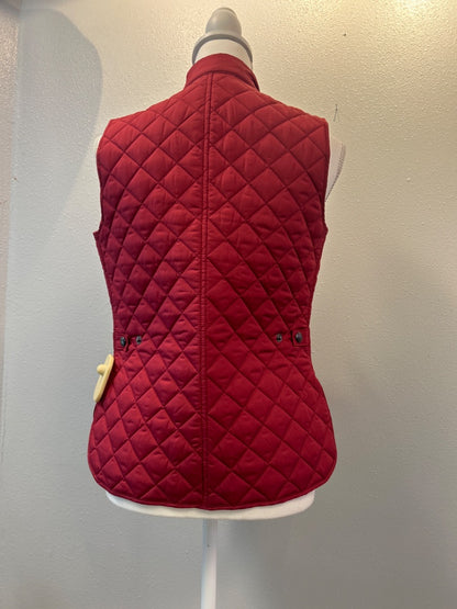 Quilted nylon button down vest