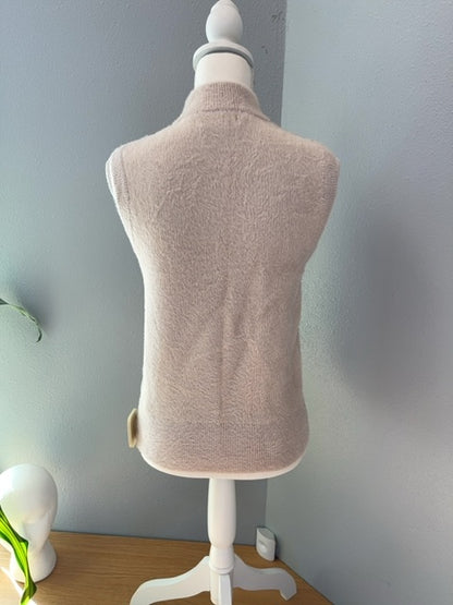 Rachel Zoe xs tan/creamish furry sweater vest
