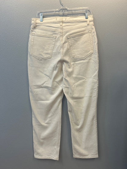 Abercrombie & Fitch 10 Cream Ankle straight hi rise