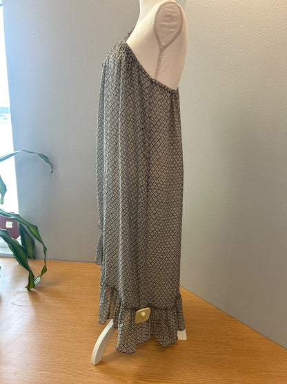 Isabel Marant M White/Black SILK 1-shoulderFront/hem ruffle