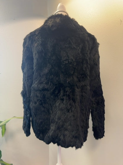 Furmoste 13/15 Black genuine rabbit fur short jacket