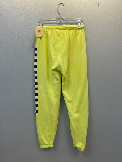Aviator Nation M Yellow pull on jogger w/ checkerboard leg