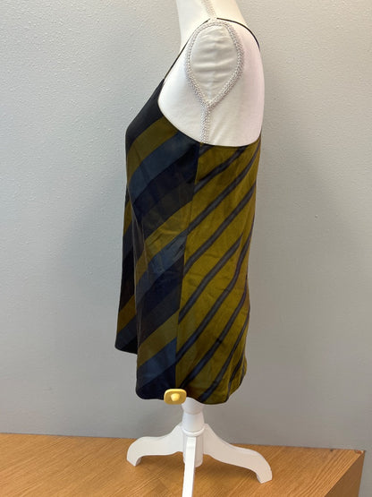Alexander Wang S Green Silk Stripe