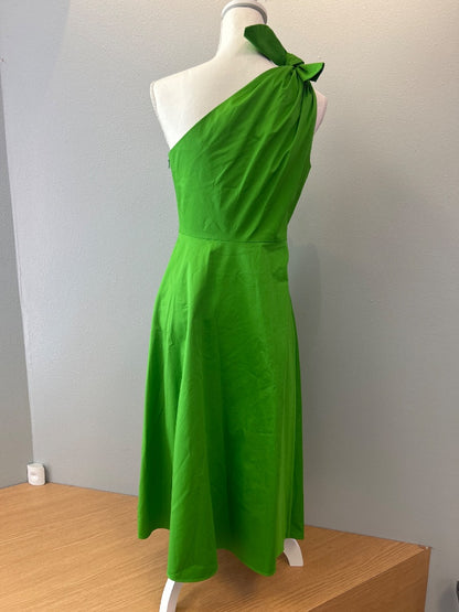 Kate Spade 6 Green 1 shoulder midi w/ shoulder tie