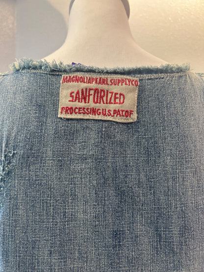 Magnolia Pearl os Blue Denim "Love" Slvless