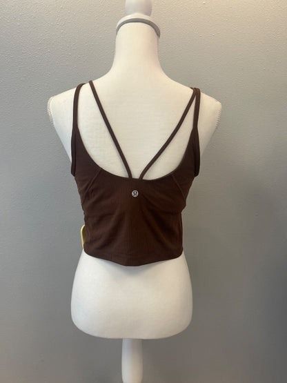 Lululemon L Brown Strappy ribbed crop