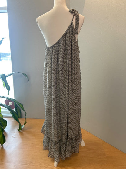 Isabel Marant M White/Black SILK 1-shoulderFront/hem ruffle