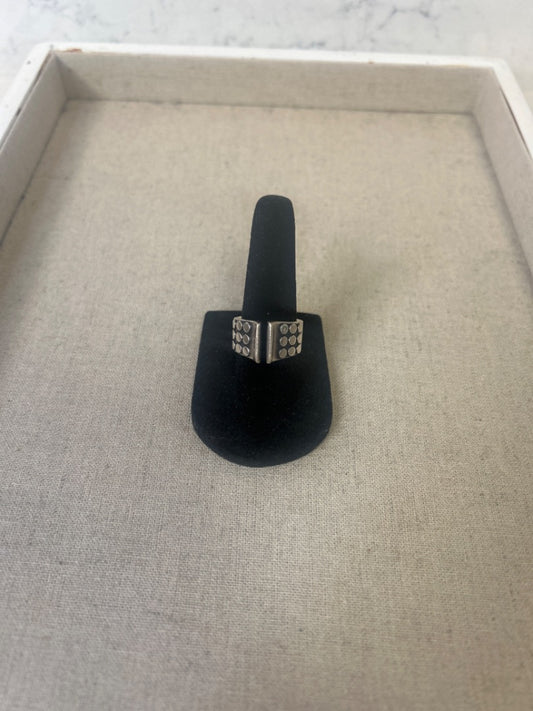 NO BRAND Sterling Norway, open top, wide band enhanced w/discs Sz 6 Ring