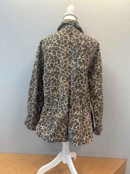 Free People XS Leopard Denim Cargo
