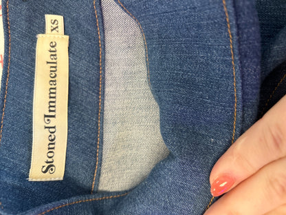 Stoned Immaculate XS Blue Denim Mini w/star insets