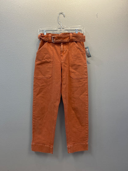 ALC 2 Orange hi rise paper bag waist w/ elt