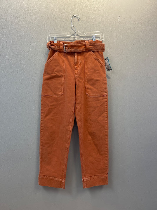 ALC 2 Orange hi rise paper bag waist w/ elt