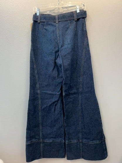 We The Free 2 Denim dark wash flare w/ belted waist