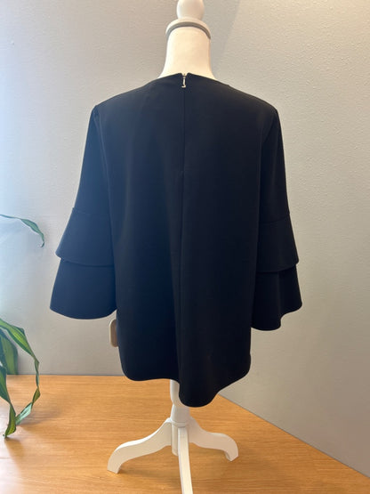 Tibi M Black Bell Slv zip back