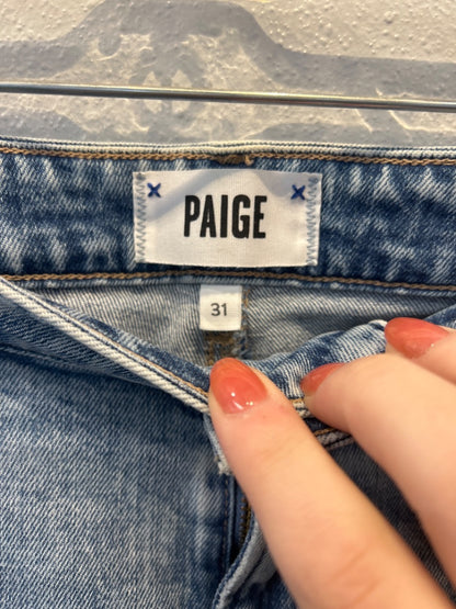 Paige 12 Denim 'Leenah' light wash wide leg