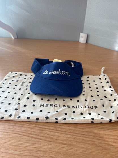 Clare V  Blue "Le Weekend" visor w/ dustbag