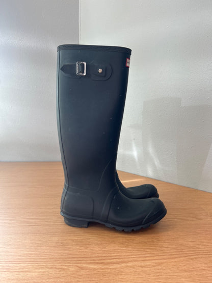 hunter 8/9 Black rubber tall rain boots