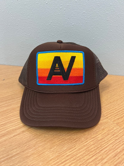 Aviator Nation  Brown snapback AV logo
