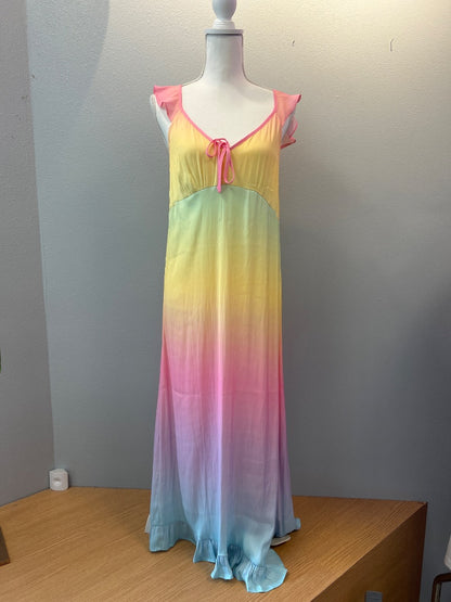 Betsy Johnson S Pink/Yellow Multi NWT Silky slvless