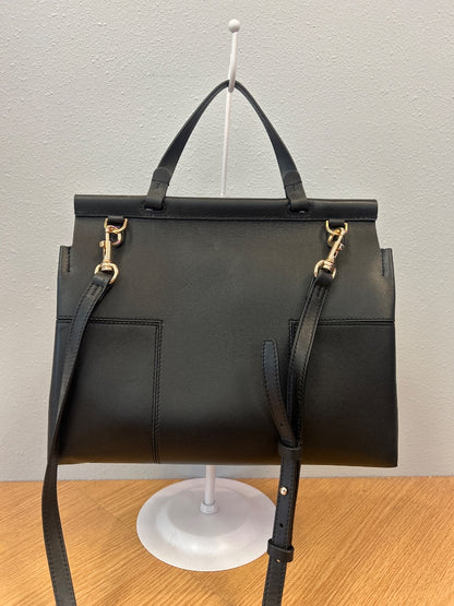 Tory Burch  Black Block "T Satchel" w/ Xbody strap/handle