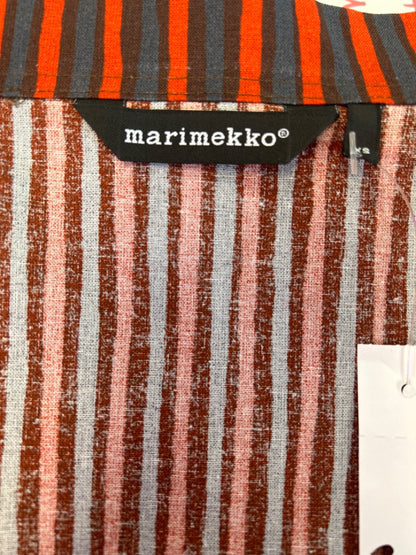 Merimekko XS Orange/Blue LS Stripe Bttnup
