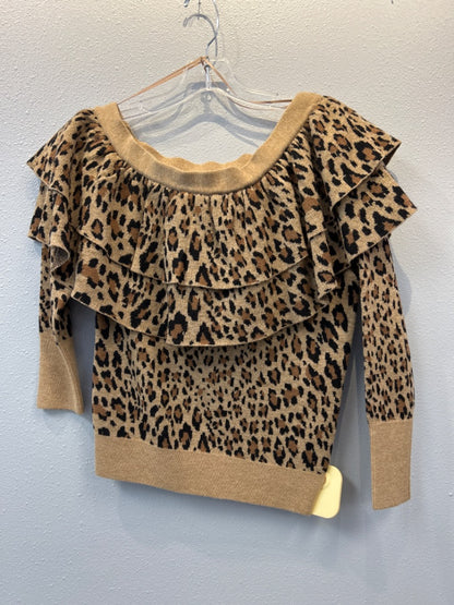 Frame XS Leopard Off shoulder Leopard LS ruffle