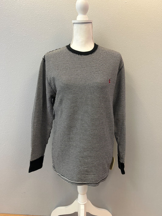 Polo Ralph Lauren M Black/white LS stripes