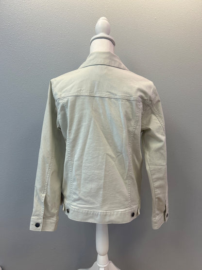 Patagonia S Cream organic cotton "denim" jacket w/ bttns
