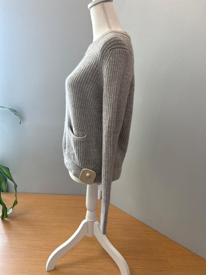 AYR M Grey Merino blend Ribbed crewneck