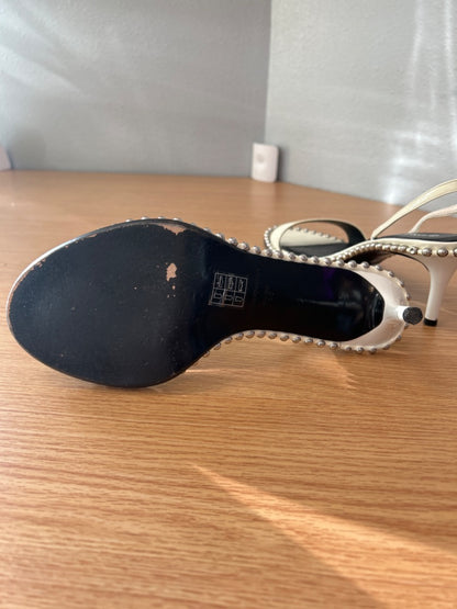 Alexander Wang 8.5 White slingback studded small heel