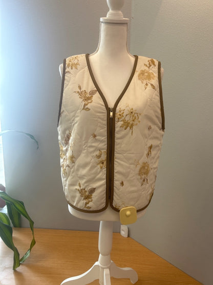 Woolrich x Target S Cream paisley/reversible plaid vneck vest